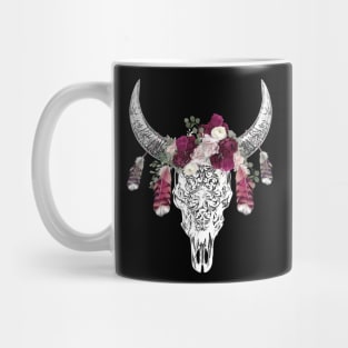Cow skull floral 5 Mug